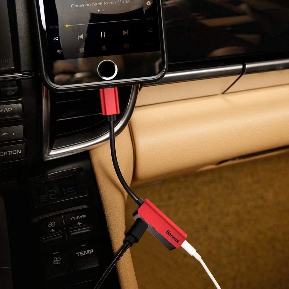 Baseus L32 iPhone to 3.5mm Headphone Jack Adapter Music+Charge at same time