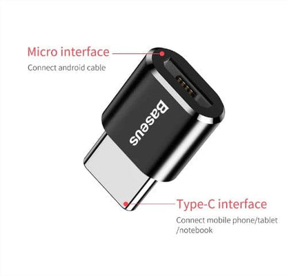 Baseus USB To Type C OTG Adapter USB USB-C Male To Micro USB Type-c Female Converter For Macbook & phone OTG Connector