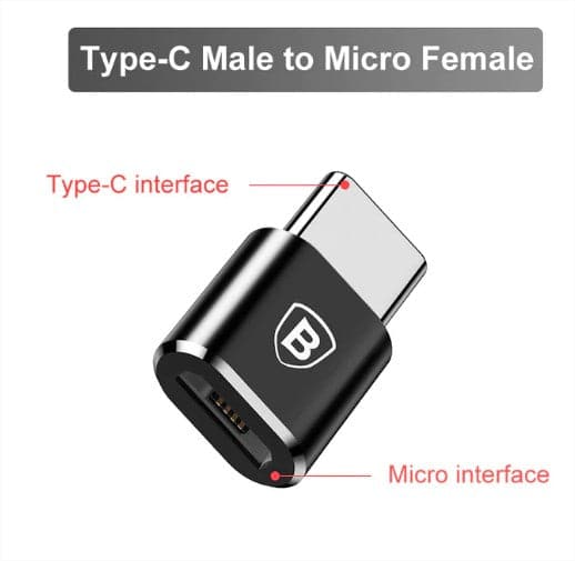 Baseus USB To Type C OTG Adapter USB USB-C Male To Micro USB Type-c Female Converter For Macbook & phone OTG Connector