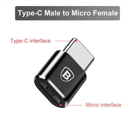 Baseus USB To Type C OTG Adapter USB USB-C Male To Micro USB Type-c Female Converter For Macbook & phone OTG Connector