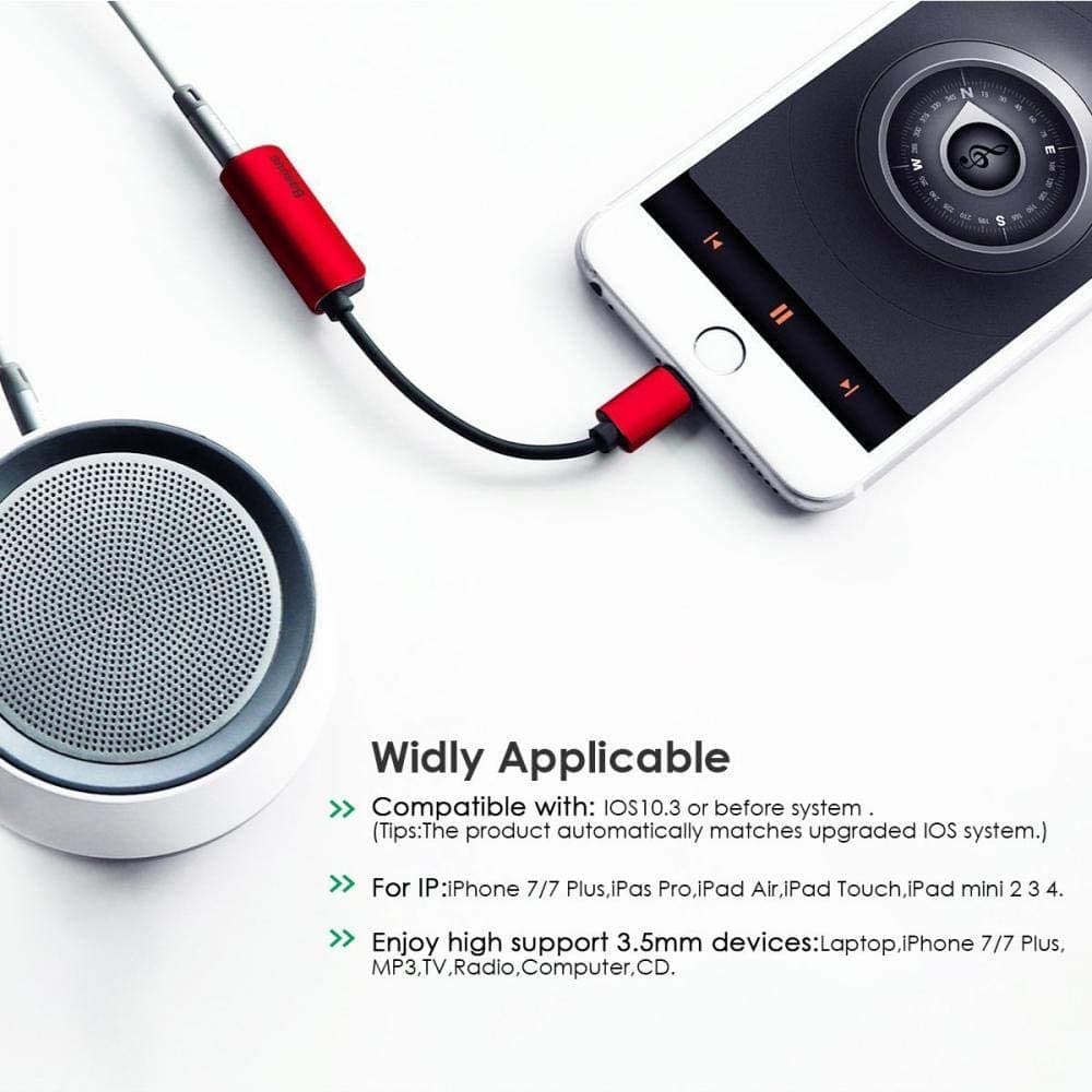 Baseus L32 iPhone to 3.5mm Headphone Jack Adapter Music+Charge at same time