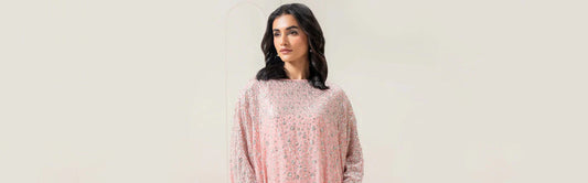 2 Piece Chiffon Suit-Embellished (Pret)